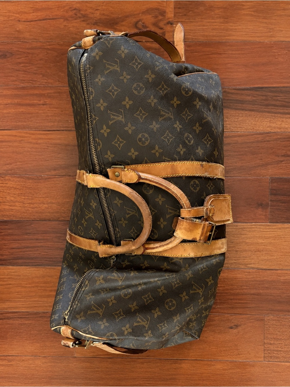 Louis Vuitton Monogram Canvas Keepall Duffel Bag in Brown and Tan - Picture 2 of 6